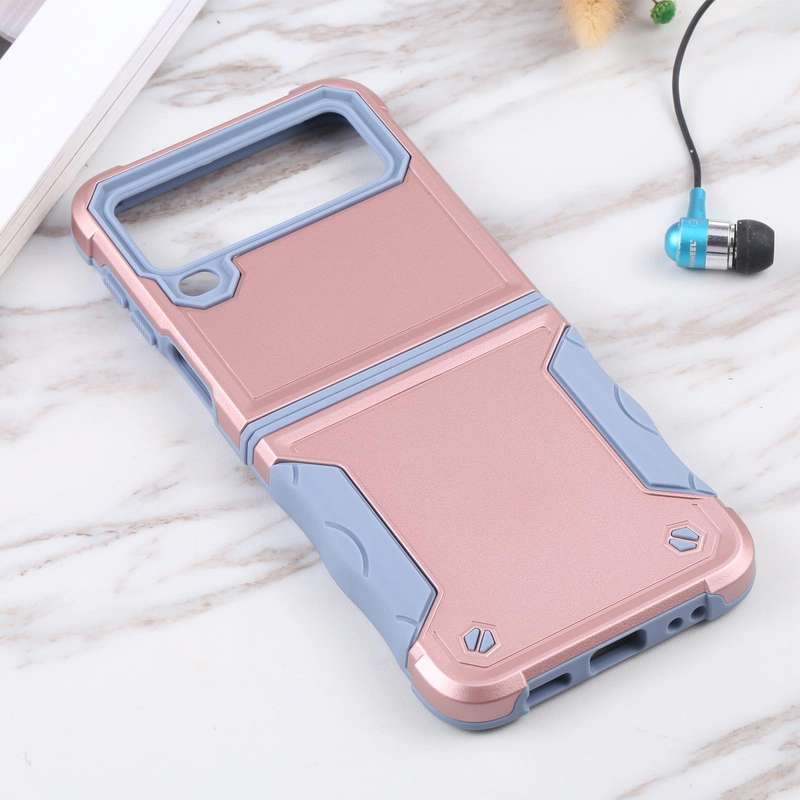 For Samsung Galaxy Z Flip4 Non-slip Shockproof Armor Phone Case(Rose Gold)