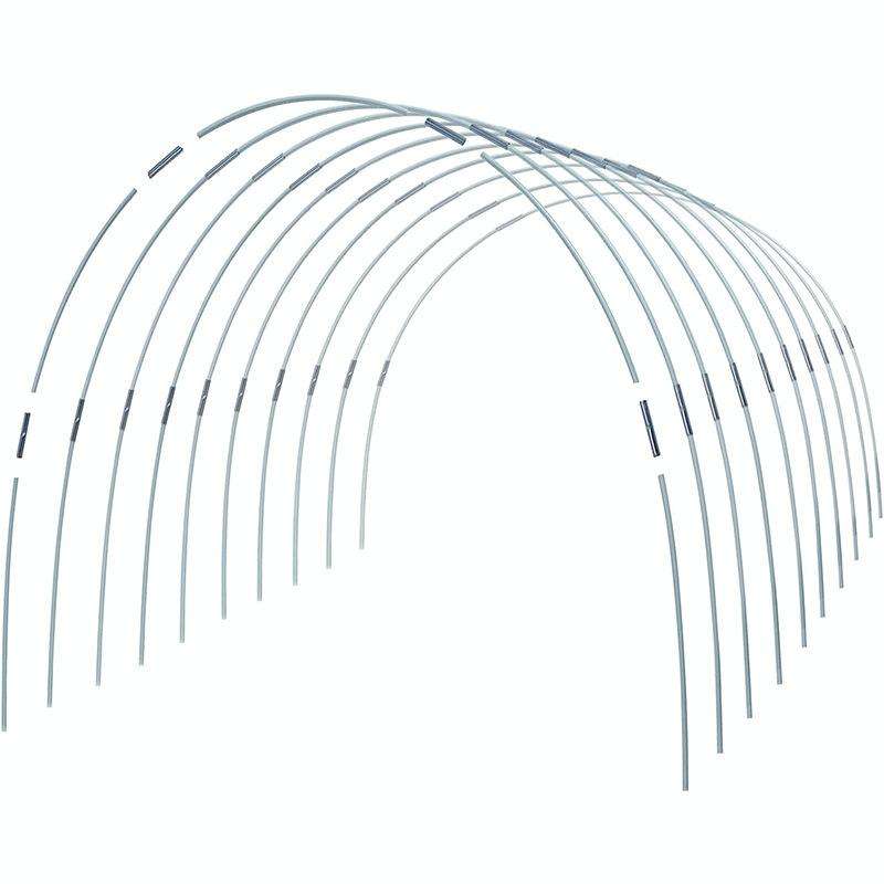 Garden Arch Greenhouse Hoops Rustproof Steel Tunnel Hoop Frame Plant Support, Speci: S 3 Rods 16 ...