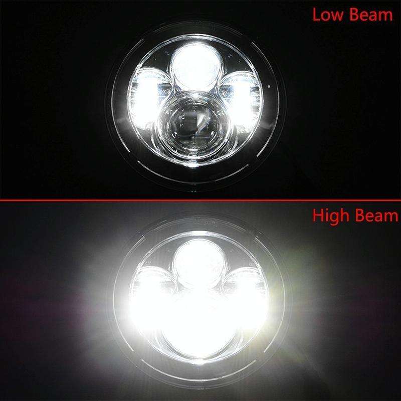 2 PCS 7 inch IP68 Waterproof 6500K 75W CREE LED Headlight Hi/Lo Beam Driving Lamp for Jeep Wrangl...