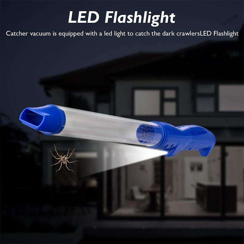 SK818 USB Charging Insects Bugs Suction Traps Electric Pest Spider Catcher with LED Light(Blue)