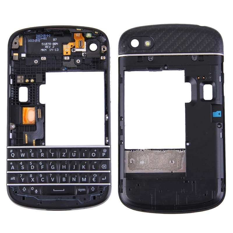 3 in 1 for BlackBerry Q10 (Keyboard + Middle Frame Bezel + Back Plate Housing Camera Lens Panel) ...