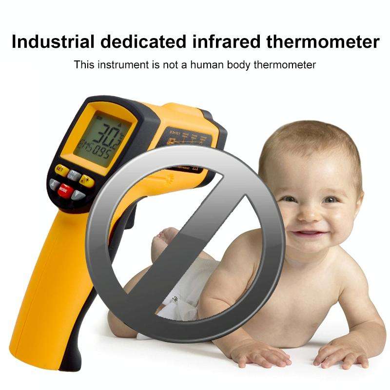 Infrared Thermometer, Temperature Range: -50 - 700 Degrees Celsius(Yellow)