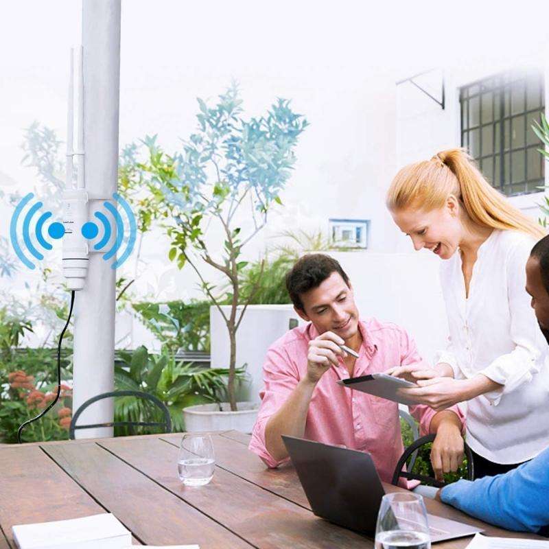 WAVLINK WN570HA1 Weatherproof 2.4+5GHz 600Mbps Outdoor WiFi Range Router Extender, Plug:UK Plug