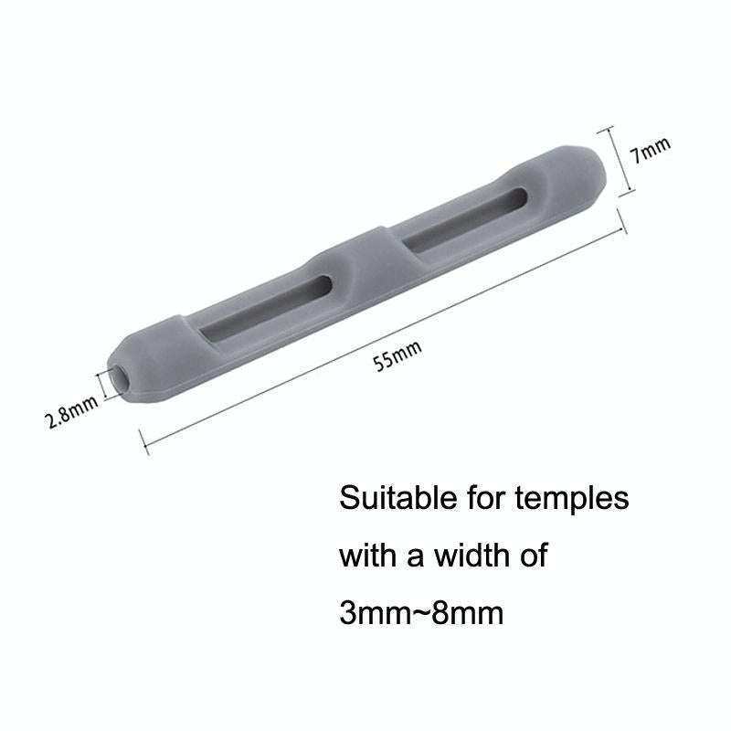 20pairs Silicone Non-Slip Glasses Foot Cover Frame Mirror Leg Decompression Anti-Drop Anti-Allerg...