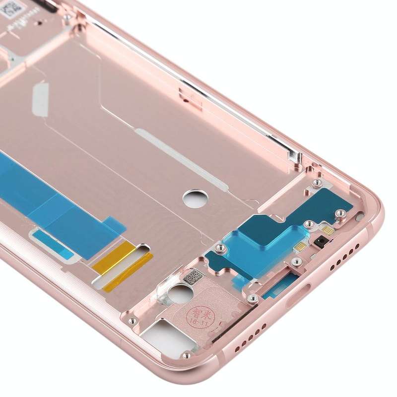 Middle Frame Bezel with Side Keys for Xiaomi Mi 8 (Rose Gold)