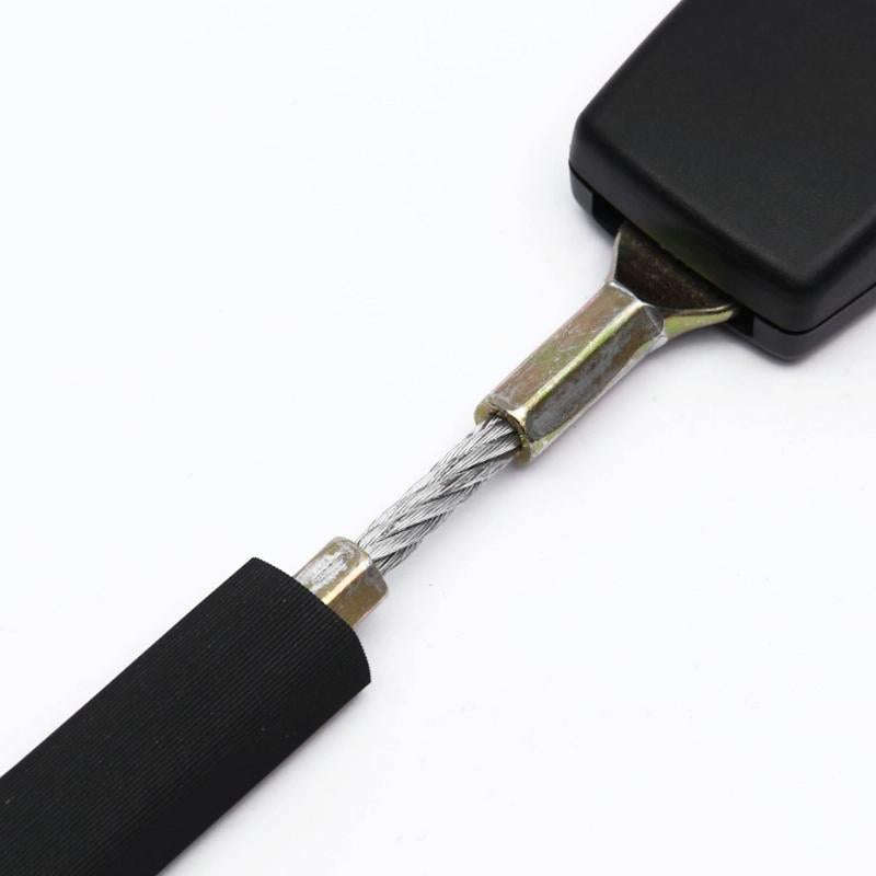 25cm Car Seat Belt Extension Snap Button, Color: Black