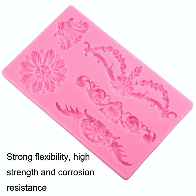 CF394 Cake Border Floral Fondant Silicone Mold