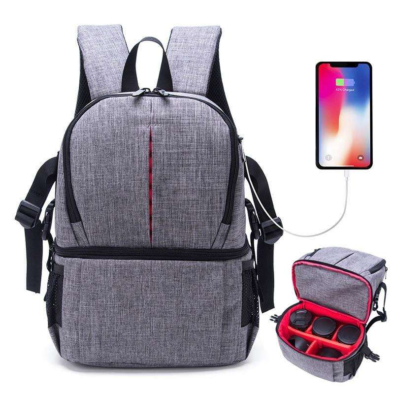 Multi-functional Waterproof Nylon Shoulder Backpack Padded Shockproof Camera Case Bag for Nikon C...