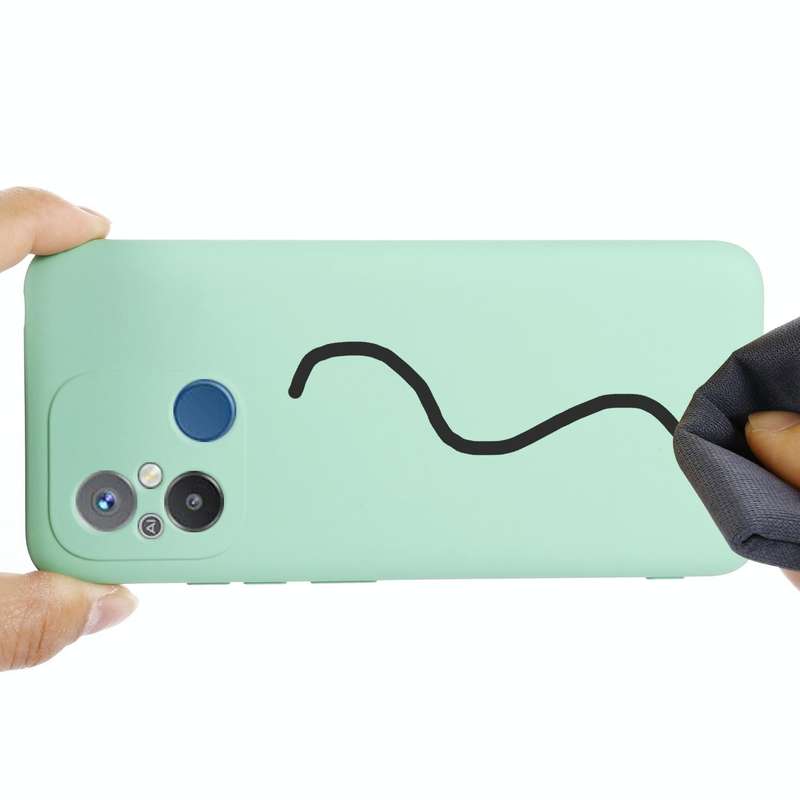 For Xiaomi Redmi 12C / 11A / Poco C55 Pure Color Liquid Silicone Shockproof Phone Case(Green)