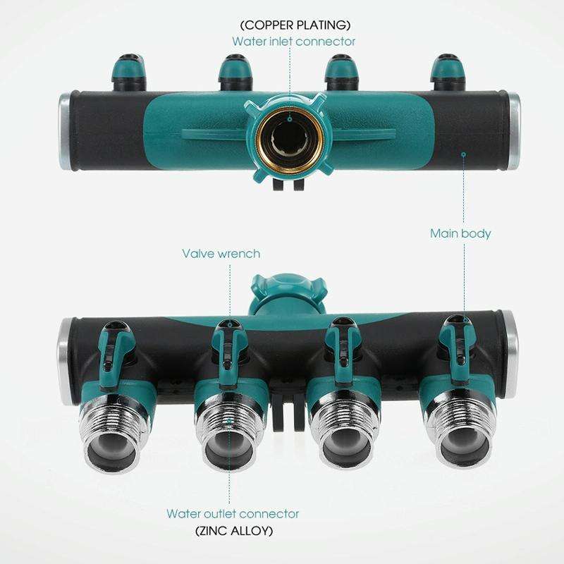 4 In 1 Multi-function Garden Water Sprinklers Lawn Irrigation Valve Water Dividing Controller Wat...