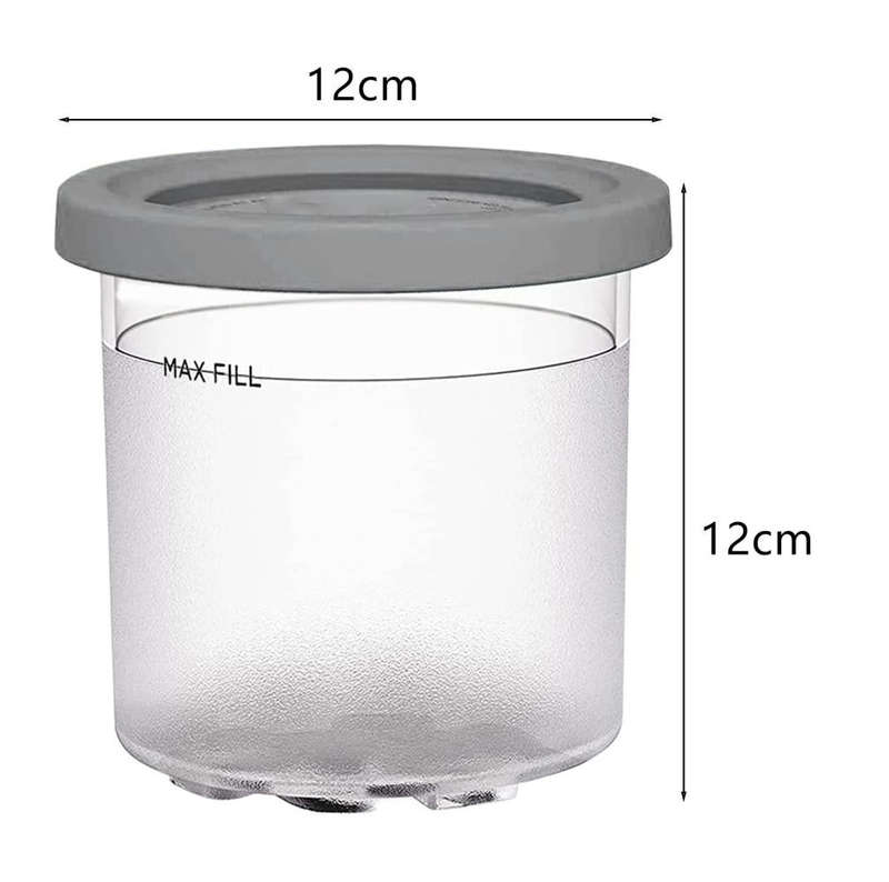For Ninja NC299AMZ NC300 Ice Cream Storage Containers with Lids, Speci: 2 Cups+Spoon