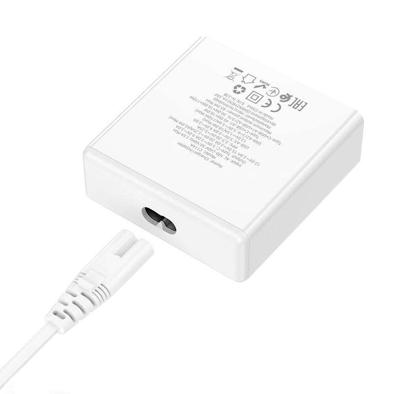 hoco C114A Vision PD 65W USB-C / Type-C + 4 USB Five Ports Fast Charger, Plug Type:EU Plug(White)