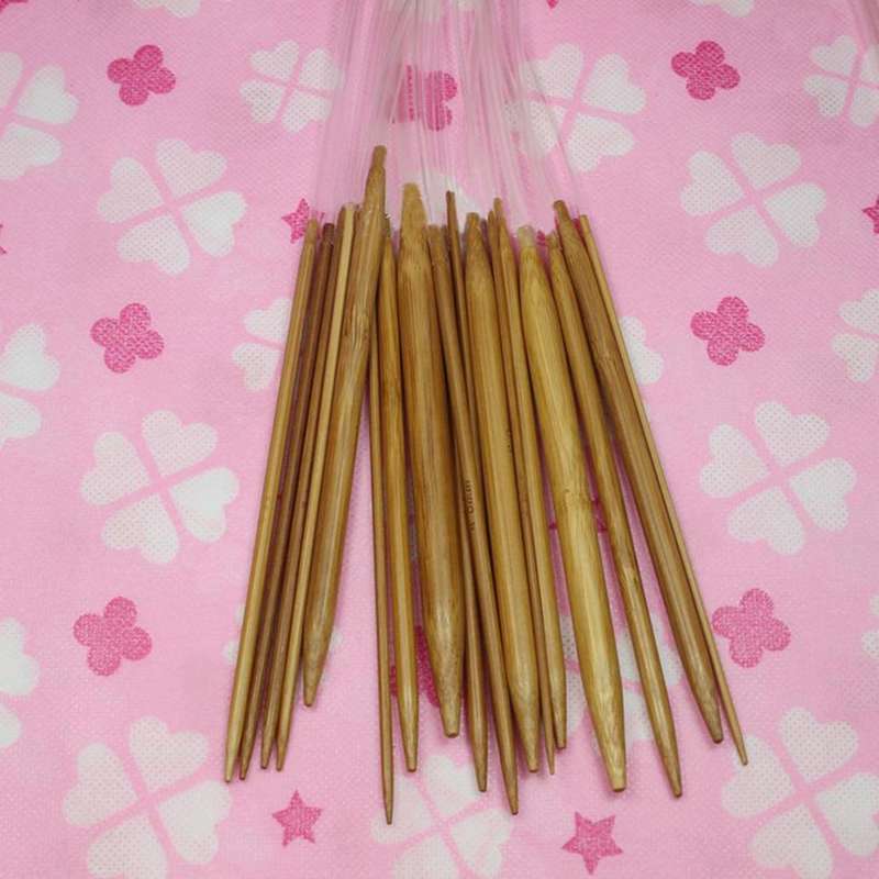 18 in 1 / Set Weaving Tools Sweater Needle Transparent Tube Carbonized Bamboo Annular Needle Swea...