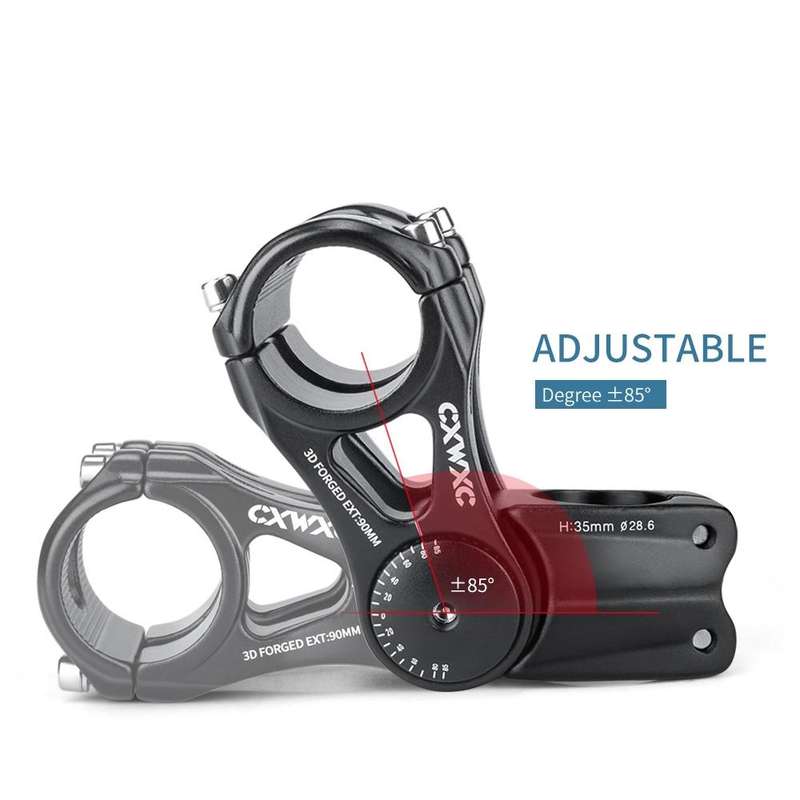 CXWXC MTB Road Bike Adjustable Stem Ultralight Aluminum Alloy Bike Stem(90mm)