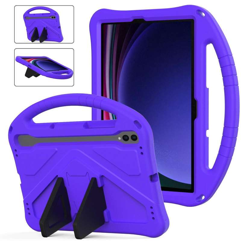 For Samsung Galaxy Tab S9 EVA Shockproof Tablet Case with Holder(Purple)