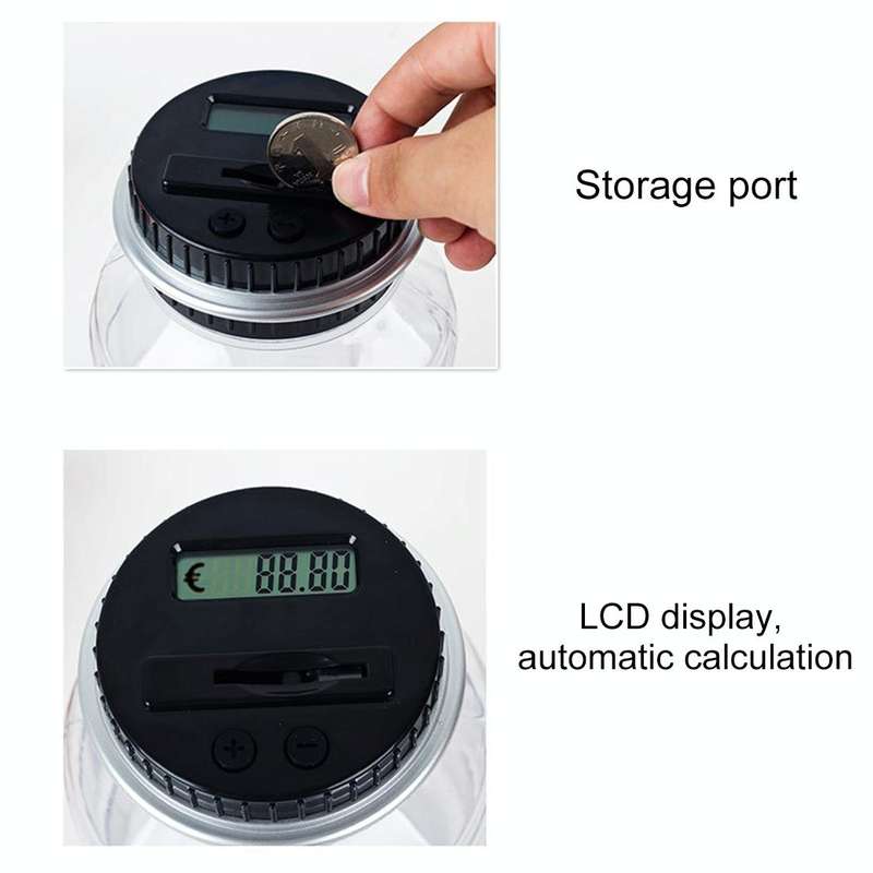 Digital Counting Money Coin Bank for Euro