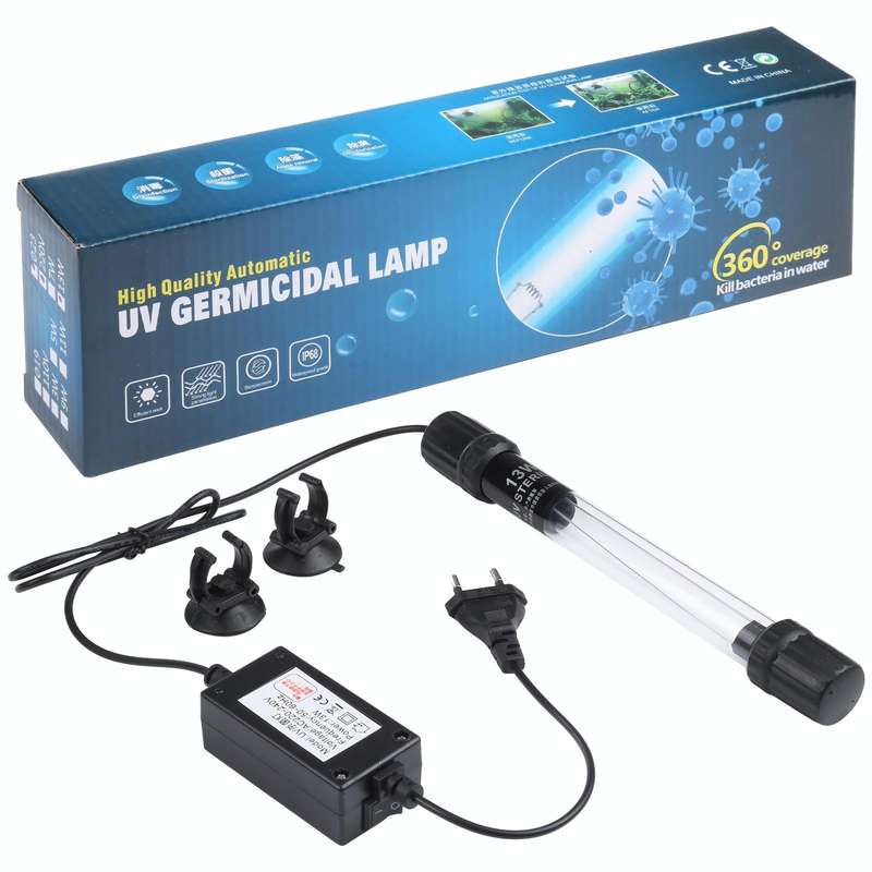 UV-013 13W Ultraviolet Germicidal Lamp Disinfection Light for Aquarium, EU Plug