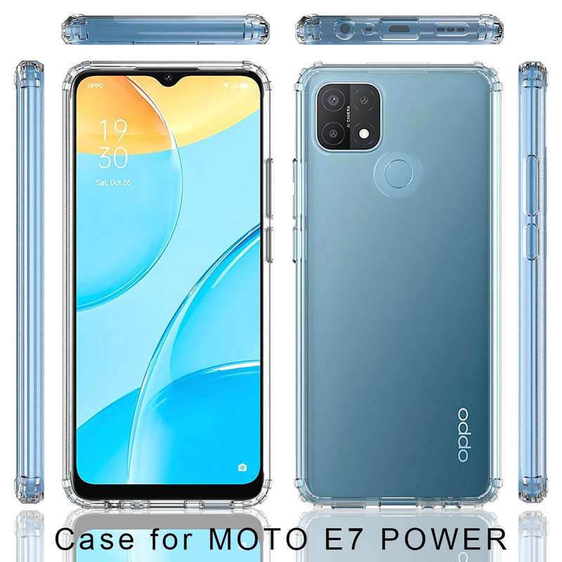 For OPPO A15 Shockproof Scratchproof TPU + Acrylic Protective Case(Black)
