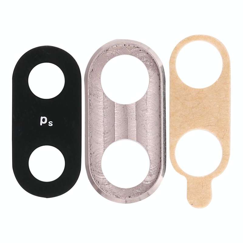 For Huawei Nova 3  10pcs Back Camera Bezel with Lens Cover & Adhesive (Silver)