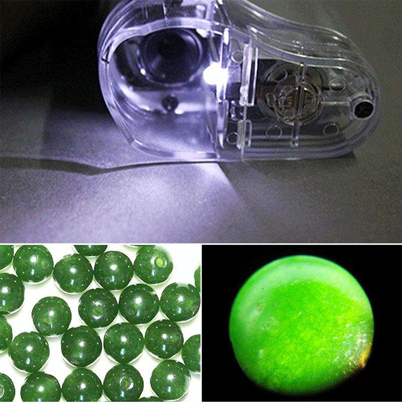 20X - 40X Magnification Zoom Lens Pocket Microscope with LED Light(Silver)