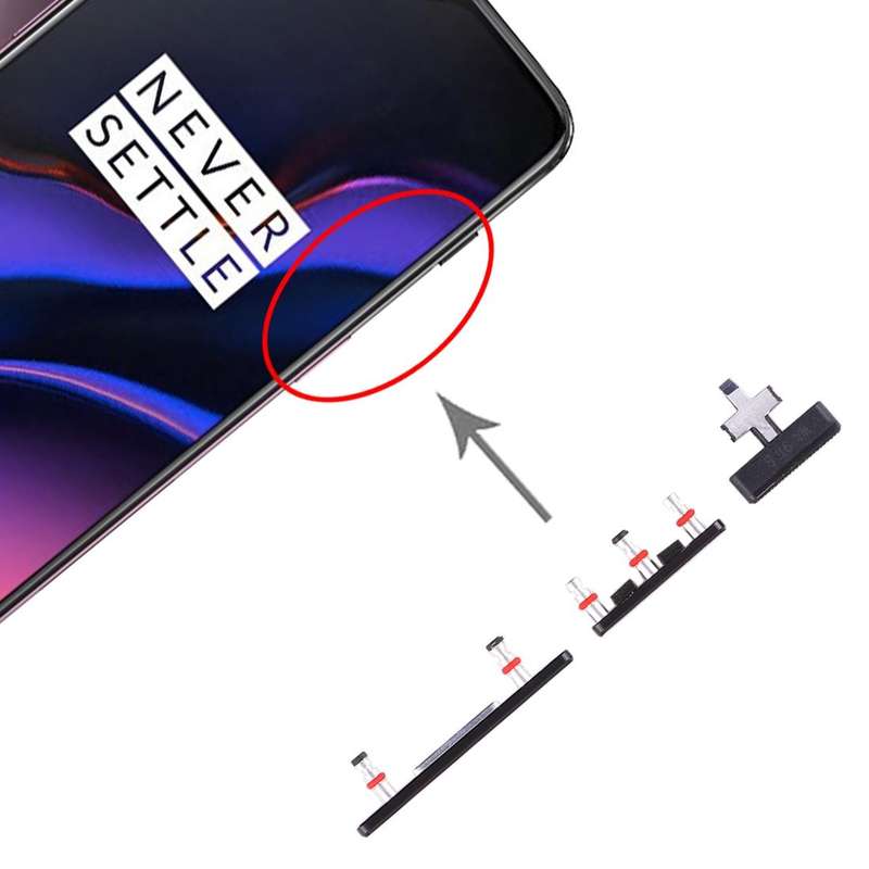 For OnePlus 6T Side Keys (Black)