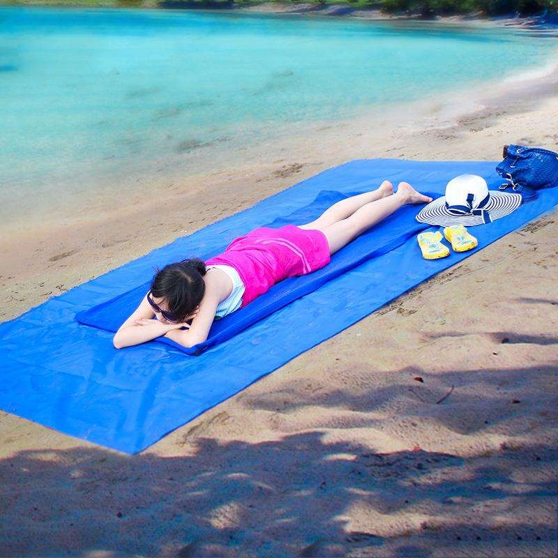 Sand Free Mat Lightweight Foldable Outdoor Picnic Mattress Camping Cushion Beach Mat, Size: 2x1.5...