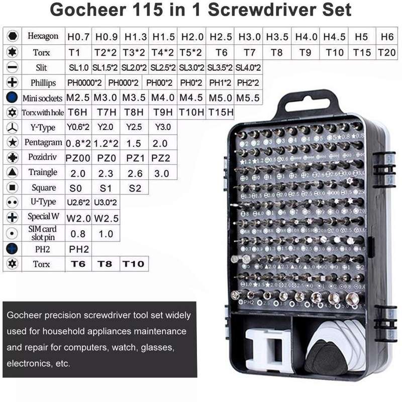 115 in 1 Precision Screw Driver Mobile Phone Computer Disassembly Maintenance Tool Set(Red)