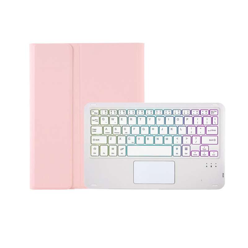 For Samsung Galaxy Tab S8 / S7 A700B-AS Candy Color Backlight Bluetooth Keyboard Leather Tablet C...