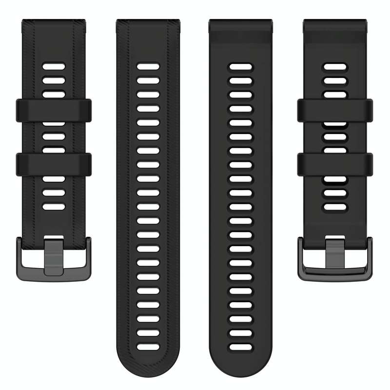 For Garmin Forerunner 955 22mm Silicone Twill Watch Band(Black)