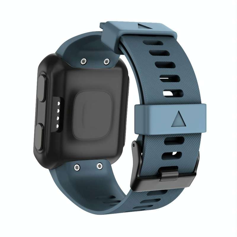 For Garmin Forerunner 35 Black Buckle Silicone Watch Band(Blue Grey)