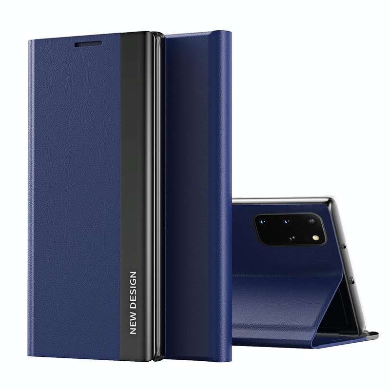 For Samsung Galaxy A51 4G Side Electroplated Magnetic Ultra-Thin Horizontal Flip Leather Case wit...