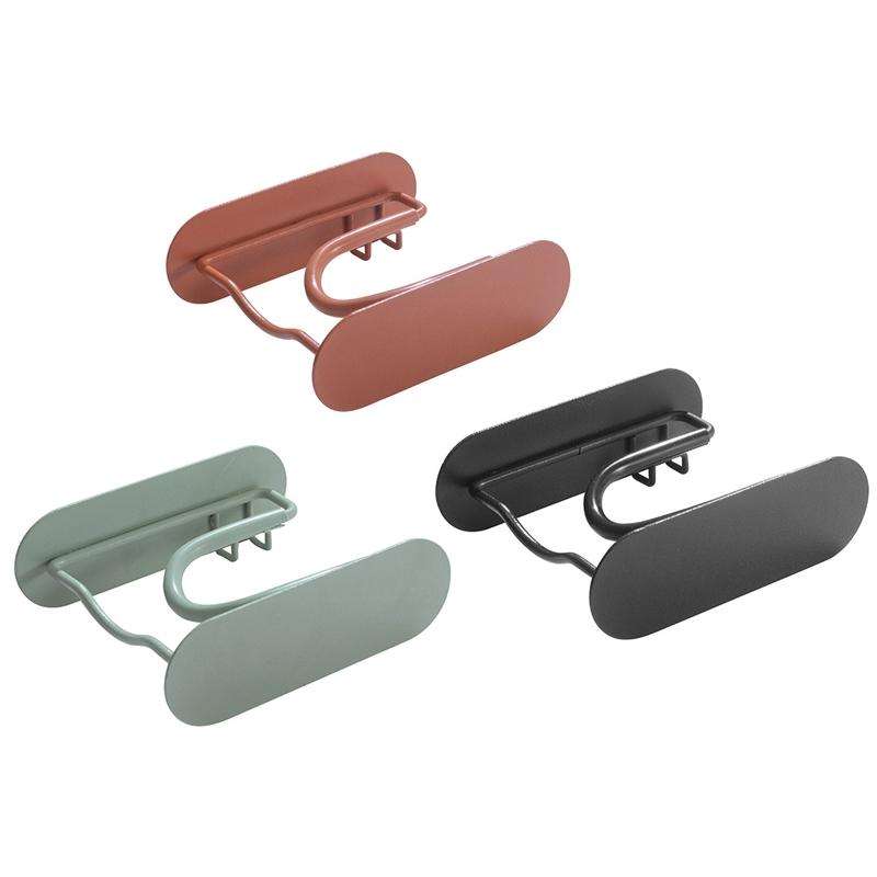 Bathroom Hair Dryer No Punching Iron Hanger(Brown)