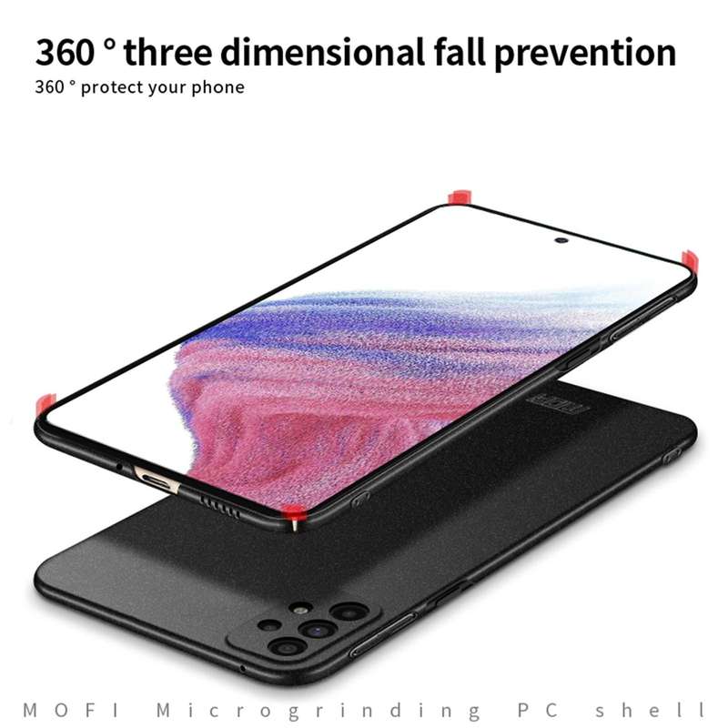 For Samsung Galaxy A73 5G MOFI Fandun Series Frosted PC Ultra-thin All-inclusive Phone Case(Blue)