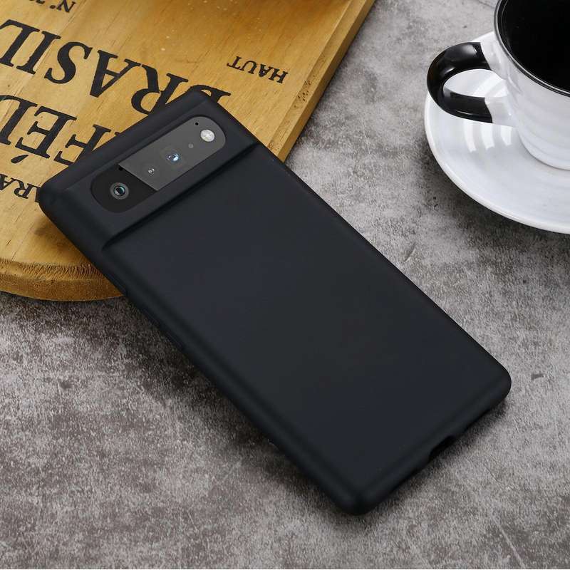 For Google Pixel 6 Pure Color Liquid Silicone Shockproof Full Coverage Case(Black)