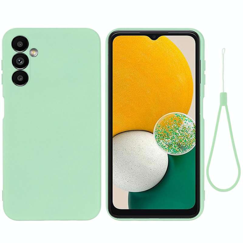 For Samsung Galaxy A14 5G Solid Color Liquid Silicone Shockproof Full Coverage Phone Case(Green)