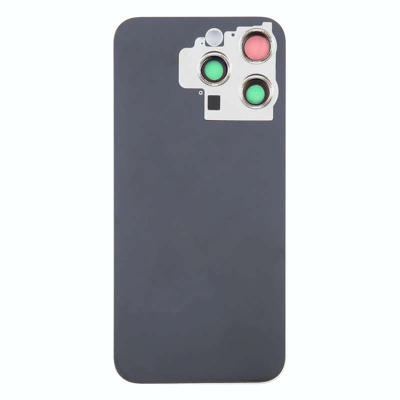 For iPhone 15 Pro Glass Battery Back Cover with Camera Lens Cover(White)