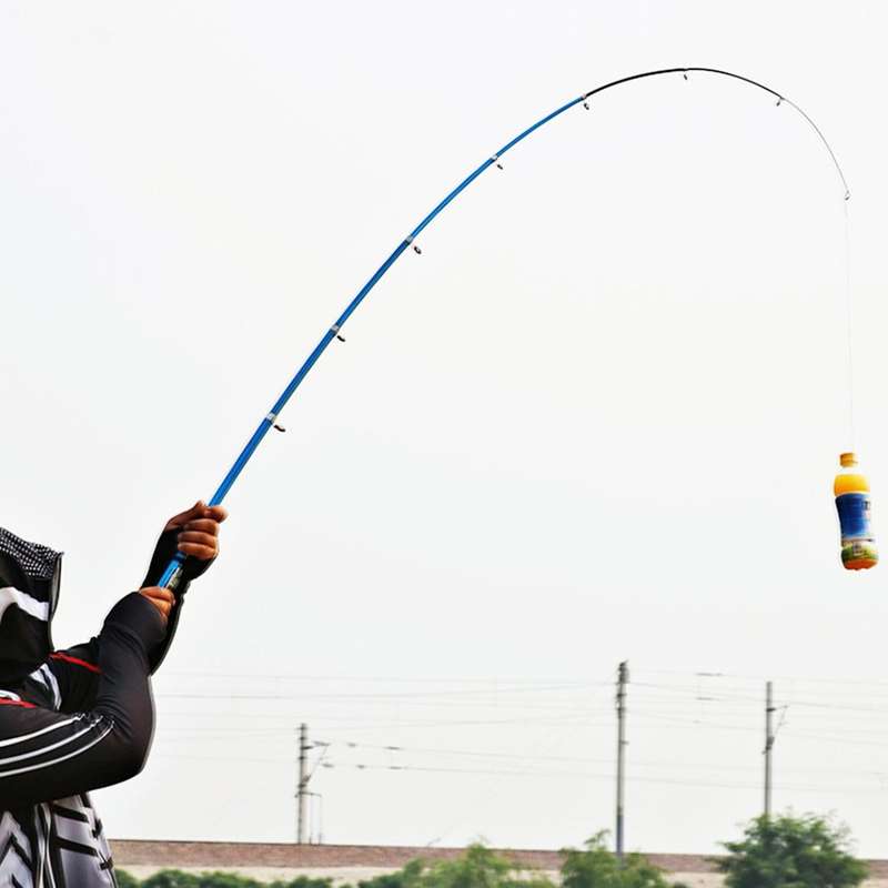 32cm Portable Telescopic Sea Fishing Rod Mini Fishing Pole, Extended Length : 1.5m, Blue Clip Ree...