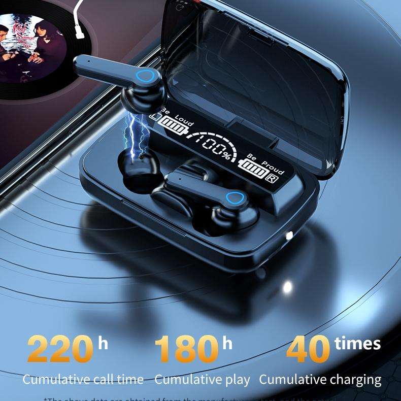 M19 Bluetooth 5.1 TWS Digital Display Wireless Bluetooth Earphone with Charging Box, Support Touc...