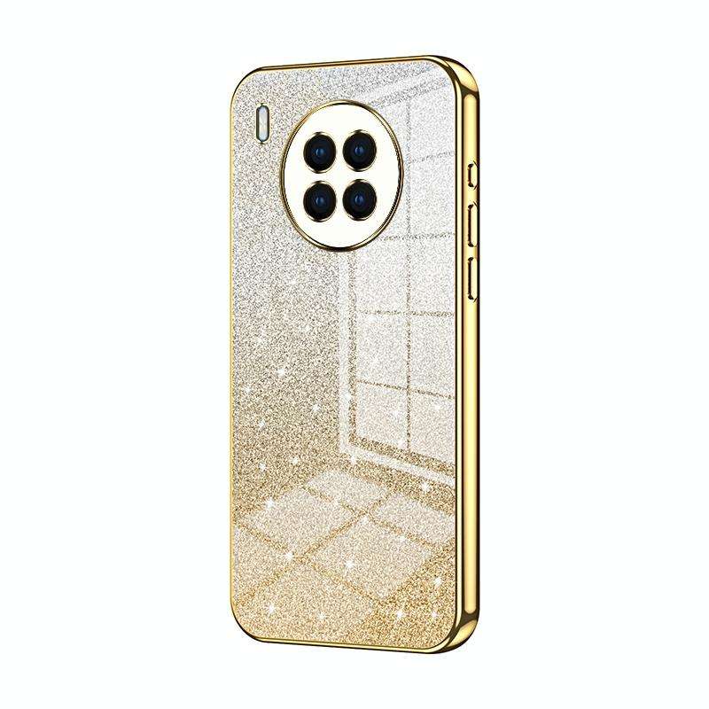 For Huawei nova 8i / Honor 50 Lite Gradient Glitter Powder Electroplated Phone Case(Gold)