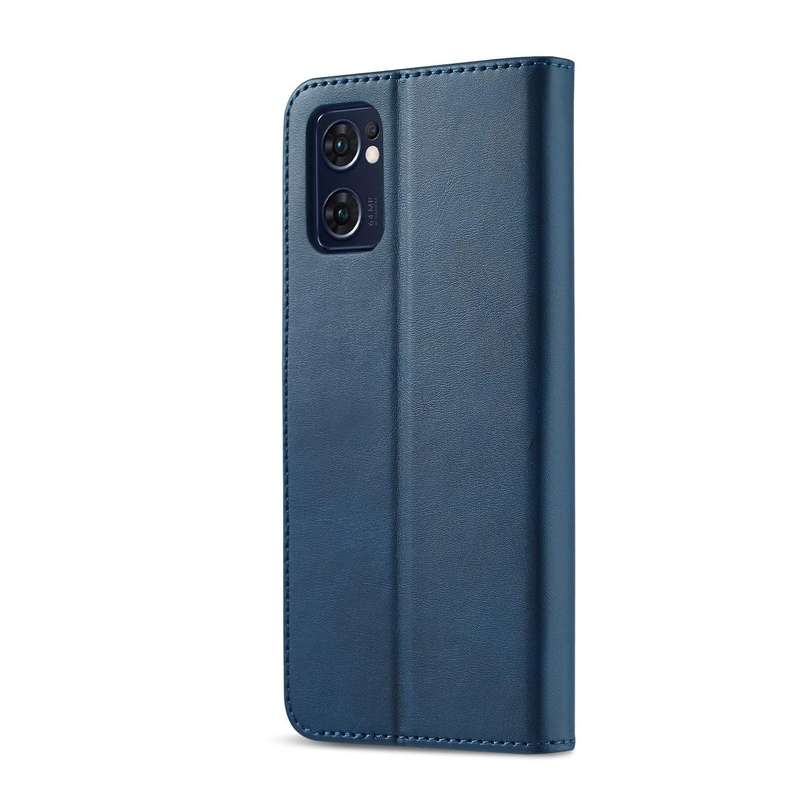 For OPPO A77 5G / A97 5G / Realme V23 LC.IMEEKE Calf Texture Leather Phone Case(Blue)