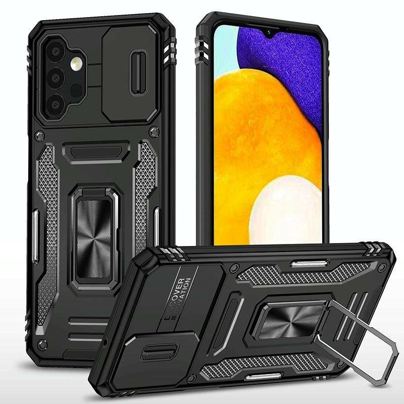 For Samsung Galaxy A13 5G Armor PC + TPU Camera Shield Phone Case(Black)