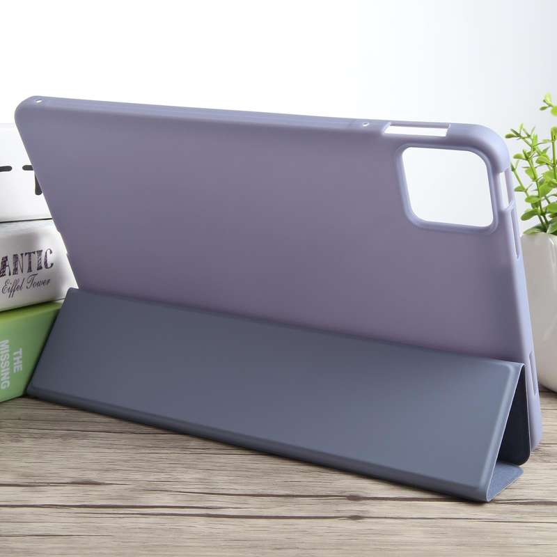 For Xiaomi Pad 6 / Pad 6 Pro Three-fold Holder Flip Tablet Leather Case(Purple)