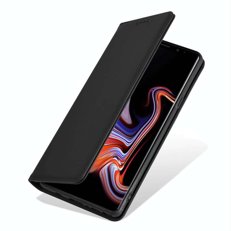 For Samsung Galaxy Note9 Strong Magnetism Liquid Feel Horizontal Flip Leather Case with Holder & ...