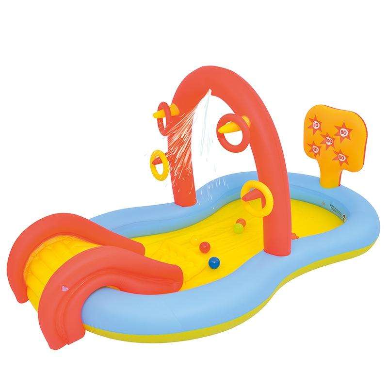 Home Large Cartoon Animal Drama Pool Water Spray Inflatable Swimming Pool Slide Pool( Slide Spray...