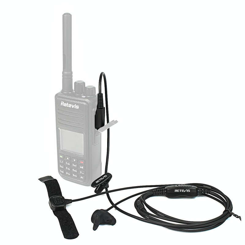 RETEVIS R-161 2 Pin Finger PTT Vibration Conduction Ear Bone Earphone Microphone for H-777/RT7/RT...