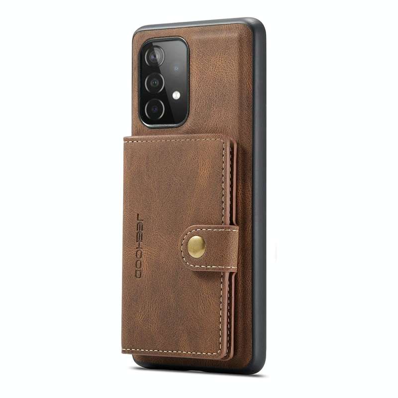 For Samsung Galaxy A33 5G JEEHOOD Retro Magnetic Detachable Phone Case with Wallet & Card Slot & ...