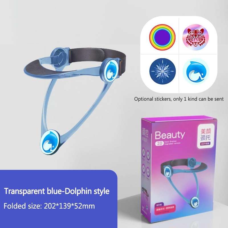 Adult Adjustable Neck Brace Household Cervical Spine Correction Protector(Blue)