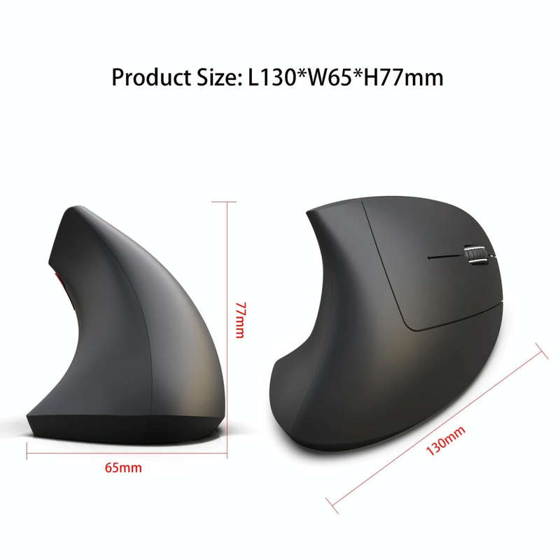 HXSJ T29 Bluetooth 3.0 Wireless Bluetooth 6-Keys 2400 DPI Adjustable Ergonomics Optical Vertical ...