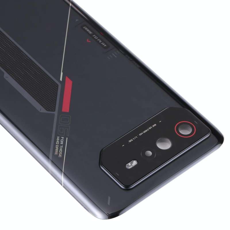 Glass Battery Back Cover for Asus ROG Phone 6 AI2201-C AI2201-F(Black)