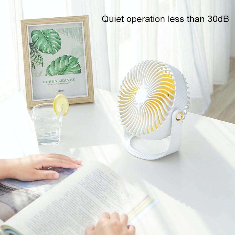 F12 Portable Rotatable USB Charging Stripe Desktop Fan with 3 Speed Control (Pink)
